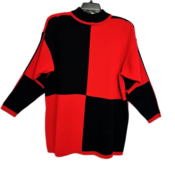 Fitting Image Red Black Sweater 80’s Vintage Size 22/24 - Picture 6 of 10